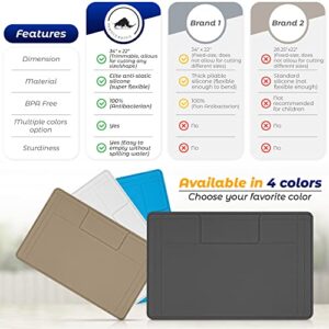 Famous Rhino - The Original Under Sink Mat - Silicone Waterproof mat, Adjustable, Easy to Clean, Kitchen cabinet liner, Disifenction Surface - 34" x 22" or smaller