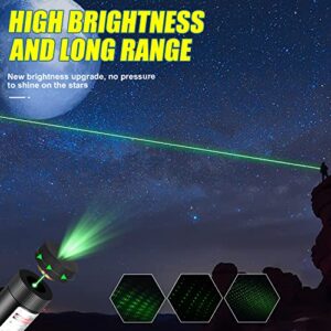 LUEIIN Green Laser Pointer, Long Range Laser Pointer 10000 Feet Visible Beam, Rechargeable Green Laser Pointer High Power for Presentations