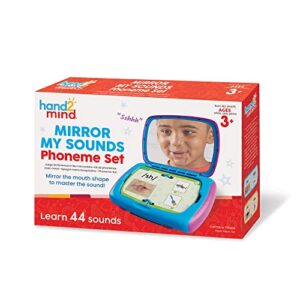 hand2mind mirror my sounds phoneme set, letter sounds for kindergarten, phonics teaching tools, speech therapy materials, phonemic awareness, esl teaching materials, science of reading manipulatives