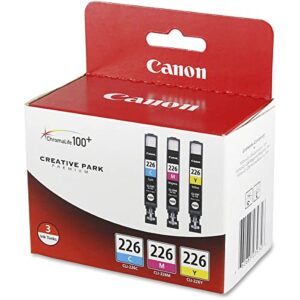 Canon CLI226 3 Color Multi Pack Compatible to printer iP4820, MG5220, MG5120, MG6120, MG8120, MX882, iX6520, iP4920, MG5320, MG6220, MG8220, MX892 (CLI-226 3 Color Pack)