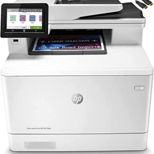 HP Color Laserjet Pro M479fdw Wireless Laser Printer, Print Scan Copy Fax, Auto 2-Sided Printing, 28 ppm, 250-sheet, 512MB, 8.5x14,Compatible with Alexa, Wulic Printer Cable