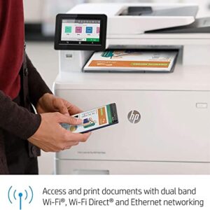 HP Color Laserjet Pro M479fdw Wireless Laser Printer, Print Scan Copy Fax, Auto 2-Sided Printing, 28 ppm, 250-sheet, 512MB, 8.5x14,Compatible with Alexa, Wulic Printer Cable