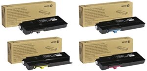 xerox versalink c400/c405 cyan, magenta, yellow, and black high capacity toner cartridge multi-pack (5,000 pages) – 106r03512, 106r03513