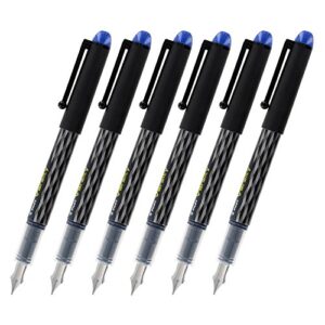pilot varsity disposable fountain pens, blue ink, medium point, pack of 6