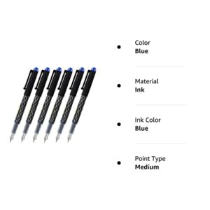 Pilot Varsity Disposable Fountain Pens, Blue Ink, Medium Point, Pack of 6