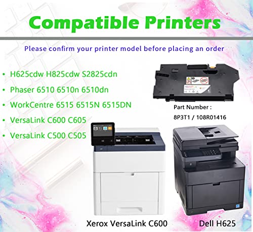 WorkPlus Compatible for WorkCentre 6515 Waste Toner Box for Xerox 6515 WorkCentre 6510 VersaLink C500 C505 C600 C605 Waste Toner Cartridge(Part#108R01416)