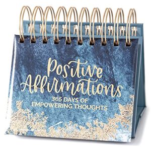 bloom daily planners undated perpetual desk easel / inspirational standing flip calendar – page a day – (5.25″ x 5.5″) – positive daily affirmations