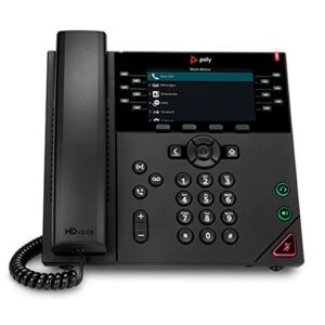 poly – vvx 450 business ip phone (polycom) – 12-line, color ip desk phone with handset – poe – 4.3″ color lcd display