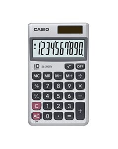 casio sl-310sv, sloar powered standard function calculator