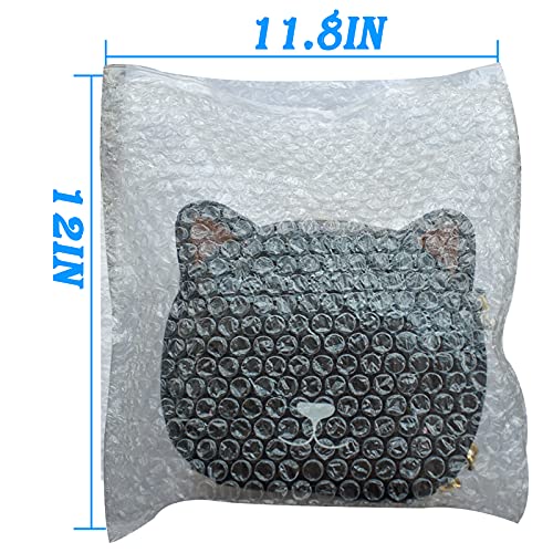 12" x 12" Bubble Out Bags&Pouches, 50Pcs Bubble Pouches Wrap Bag, Double Walled Bubble Cushioning Bags for Moving and Storage, Shipping and Packing Supplies for Dishes Glasses Plates