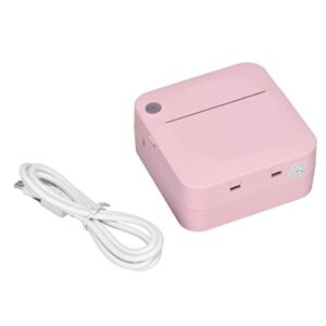 gaeirt mini printer 200dpi thermal printer for phone, rechargeable inkless printer instant photo printer portable printer for home picture printer for photos, notes(pink)