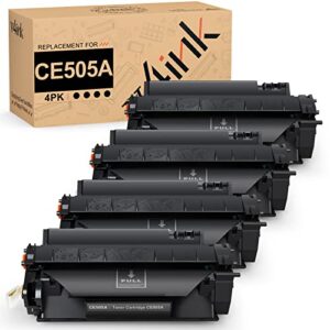 v4ink 4pk compatible toner cartridge replacement for hp 05a ce505a toner cartridge black ink for hp p2035 p2035n p2030 p2055 p2055d p2055dn pro 400 m401n m401dne m401dw m425dn m425dw printer