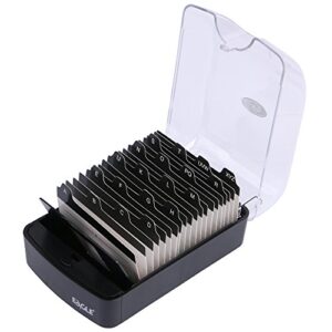 Eagle Business Card Holder Case Box Plastic Push-Button Storage up to 350 Cards