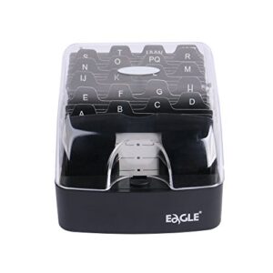 Eagle Business Card Holder Case Box Plastic Push-Button Storage up to 350 Cards