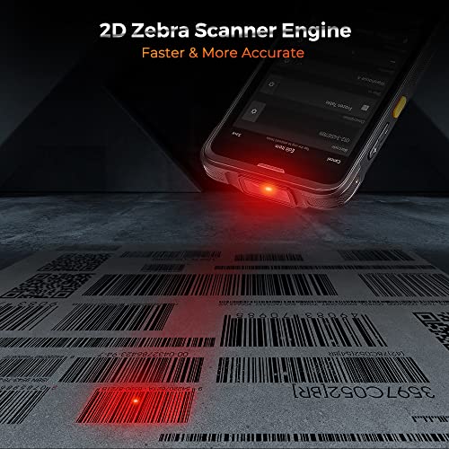 2023 Newest Android Barcode Scanner, Android 11, Mobile Handheld Computer, Wi-Fi 6 MUNBYN Rugged PDA Data Terminal SE4710 Zebra Scanner, 1D 2D QR Barcode Scanner with Case for Retail Warehouse Scanner