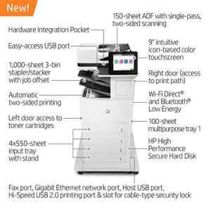 HP LaserJet Enterprise MFP M634z Monochrome All-in-One Printer with built-in Ethernet, 2-sided printing, extra paper trays & 3-bin stapler/stacker (7PS96A)