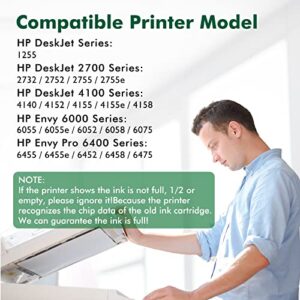 Remanufactured Ink Cartridges for HP Ink 67 67XL,Black Printer Ink Replacement Combo Pack for HP Envy 6055 6052 6075 Envy Pro 6452 6455 6458 Deskjet 2732 2752 2755 Deskjet Plus 4155 4152 4140 (2Black)