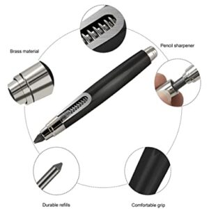 WSD Sketch Up 5.6mm Mechanical Pencil Mechanical Clutch with Built Sharpener (Black)