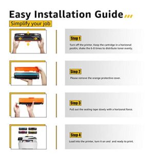 CMYBabee Compatible Toner Cartridges Replacement for HP 202X 202A HP CF500A CF500X for HP Laserjet Pro M281fdw M254dw M254dn M254nw M281dw MFP M281fdn M281cdw M281 M254 (4 Packs)