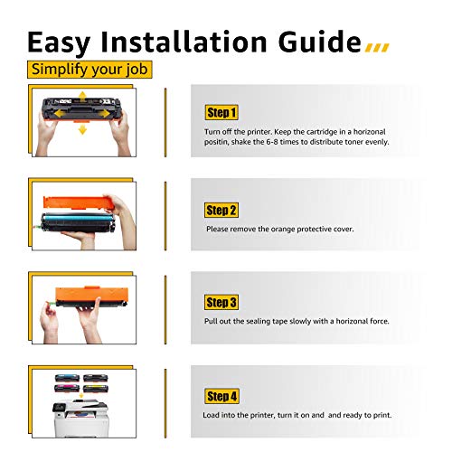 CMYBabee Compatible Toner Cartridges Replacement for HP 202X 202A HP CF500A CF500X for HP Laserjet Pro M281fdw M254dw M254dn M254nw M281dw MFP M281fdn M281cdw M281 M254 (4 Packs)
