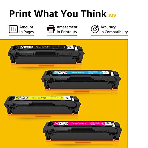 CMYBabee Compatible Toner Cartridges Replacement for HP 202X 202A HP CF500A CF500X for HP Laserjet Pro M281fdw M254dw M254dn M254nw M281dw MFP M281fdn M281cdw M281 M254 (4 Packs)