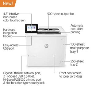 HP Laserjet Enterprise M611dn Monochrome Duplex Printer (7PS84A) (Renewed)