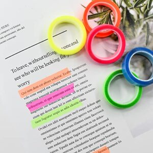 VANRA 5 Rolls Highlighter Tape Transparent Marking Sticker Removable Fluorescent Colored Tags for Reading Class, 16 ft Per Roll