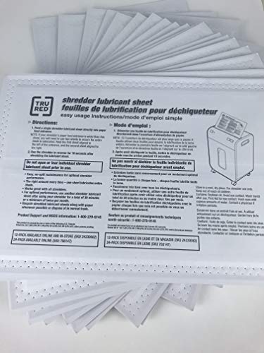 STAPLES Shredder Lubricant Lubricating Sheets 24/pk