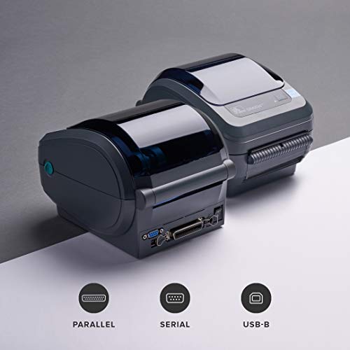 ZEBRA GX420d Direct Thermal Desktop Printer Print Width of 4 in USB Serial and Parallel Port Connectivity Includes Peeler GX42-202511-000