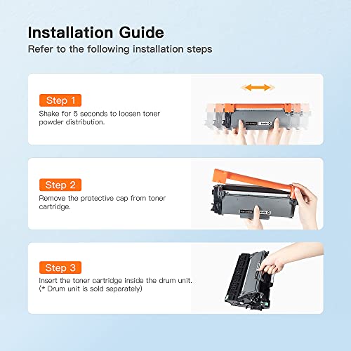 E-Z Ink (TM) Compatible Toner Cartridge and Drum Unit Replacement For Brother TN450 TN420 DR420 to use with HL-2270DW HL-2280DW HL-2230 HL-2240 MFC-7360N MFC-7860DW 2840 2940 (2 Toner 1 Drum) 3 Pack