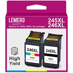 245xl 246xl lemerouexpect remanufactured ink cartridge replacement for canon pg-245 xl cl-246 xl ink for pixma tr4520 mx492 mg2522 mx490 ts3122 ts202 ts3322 mg2525 mg2520 mg3022 printer black color