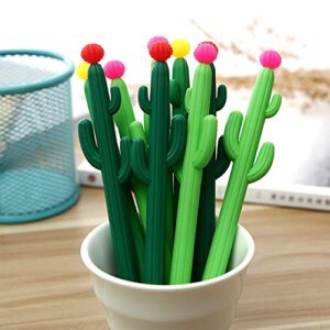 aimyoo pack of 30 cactus shaped ballpoint black 0.5mm gel ink rollerball pen for school home office