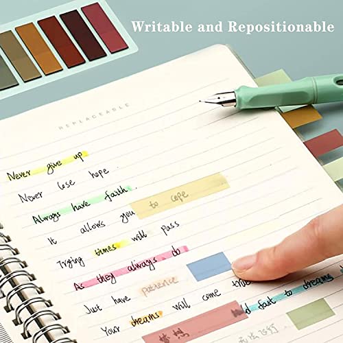 ELII Tabs 800Pcs Sticky Index Tabs Page Markers,Writable and Transparent Sticky Notes Page Tabs Book Markers Label Stickers Index Tabs for Page Marking Classify File