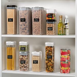 Shazo 2PC 6.3L /213OZ EXTRA Large Airtight Food Storage Cereal Containers for Bulk Food Storage BPA-Free Plastic Cereal Container with Labels & pen Pantry Organization and Storage Canister for Rice, Pasta, Sugar & Flour