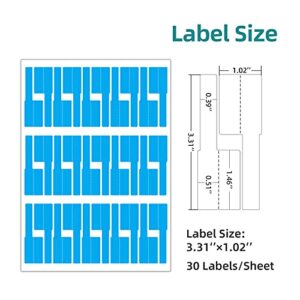 480 Pcs Cable Labels Tags with Permanent Marker for Handwriting, LabelChoice 8 Colors 16 Sheet Waterproof Wire Labels for Computer Wire Cable Management, Tear Resistant Cord Labels for Electronic