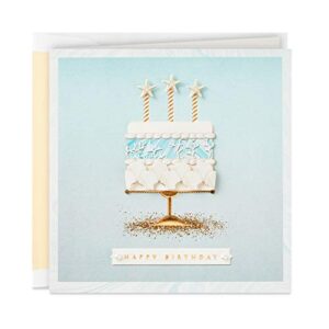 hallmark signature birthday card (seashell birthday cake)