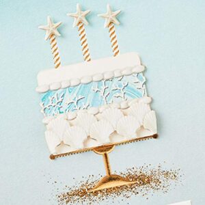 Hallmark Signature Birthday Card (Seashell Birthday Cake)