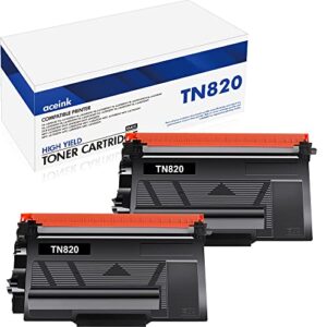 tn820 tn850 toner cartridge black: compatible toner cartridge replacement for brother tn-850 tn-820 tn 820 for mfc-l5900dw hl-l6200dw mfc-l5700dw mfc l5900dw hl-l5100dn mfc-l5850dw printer (2-pack)