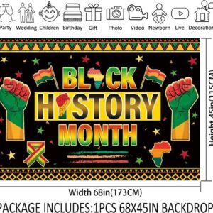 Swepuck 68x45inch Black History Month Backdrop Afro African American Festival Heritage Photography Background Kids Classroom Cultural Holiday Decoration BHM Worthwhile Commemoration National Banner