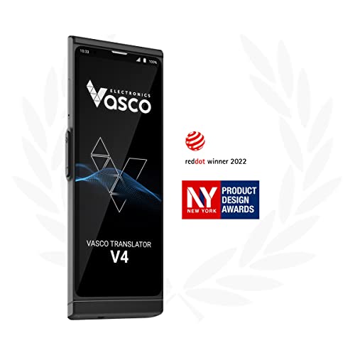 Vasco V4 Language Translator Device | 108 Languages | Free Lifetime Internet for Translations in Almost 200 Countries | Model 2022