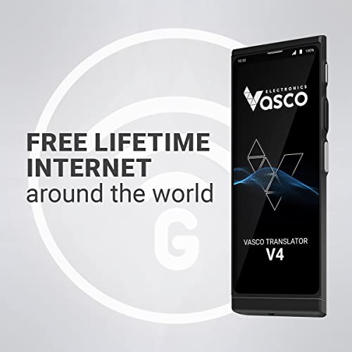 Vasco V4 Language Translator Device | 108 Languages | Free Lifetime Internet for Translations in Almost 200 Countries | Model 2022