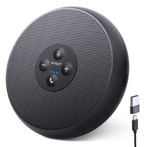 emeet usb speakerphone m1a zoom certified ai mics 360° voice pickup usb type c-a plug&play fast mute laptop mic&speaker noise reduction echo cancellation conference computer speakers with microphone