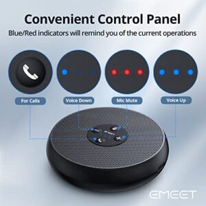 EMEET USB Speakerphone M1A Zoom Certified AI Mics 360° Voice Pickup USB Type C-A Plug&Play Fast Mute Laptop Mic&Speaker Noise Reduction Echo Cancellation Conference Computer Speakers with Microphone