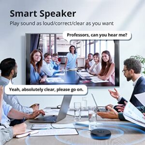 EMEET USB Speakerphone M1A Zoom Certified AI Mics 360° Voice Pickup USB Type C-A Plug&Play Fast Mute Laptop Mic&Speaker Noise Reduction Echo Cancellation Conference Computer Speakers with Microphone