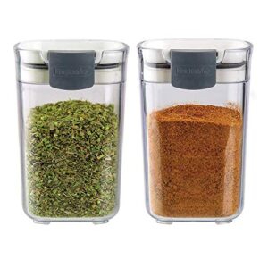 Progressive International PKS-410 Prepworks ProKeeper Seasoning Keeper Spice Airtight Food Storage Containers, Clear (2 Pack)