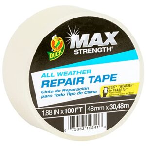 duck brand all weather indoor/outdoor repair tape, clear, 1.88-inch x 100-feet, single roll, 281230