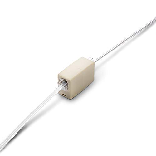 THE CIMPLE CO Phone Line Cord 100 Feet - Modular Telephone Extension Cord 100 Feet - 2 Conductor (2 pin, 1 line) Cable - Works Great with FAX, AIO, and Other Machines - White