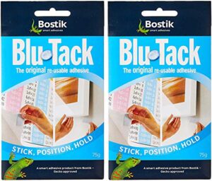 blu-tack llc reusable adhesive 75g (2-pack)