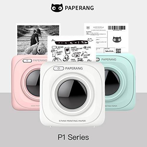 PAPERANG P1 Mini Pocket Printer BT Wireless Thermal Printer Portable Mobile Printer 200dpi for Photo Picture Receipt Memo Note Label Sticker Compatible with Android iOS Windows Mac