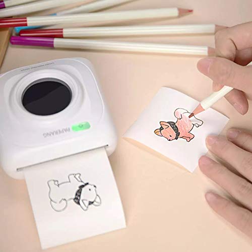 PAPERANG P1 Mini Pocket Printer BT Wireless Thermal Printer Portable Mobile Printer 200dpi for Photo Picture Receipt Memo Note Label Sticker Compatible with Android iOS Windows Mac